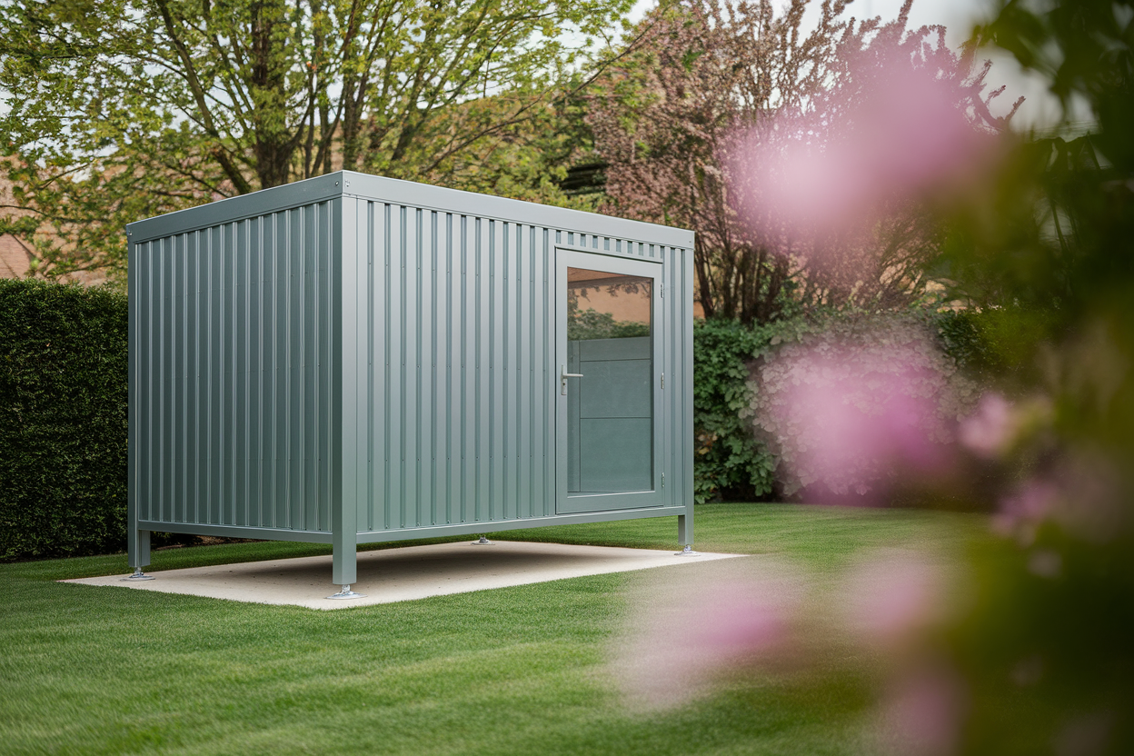 abri-metal-fondation-beton-pelouse