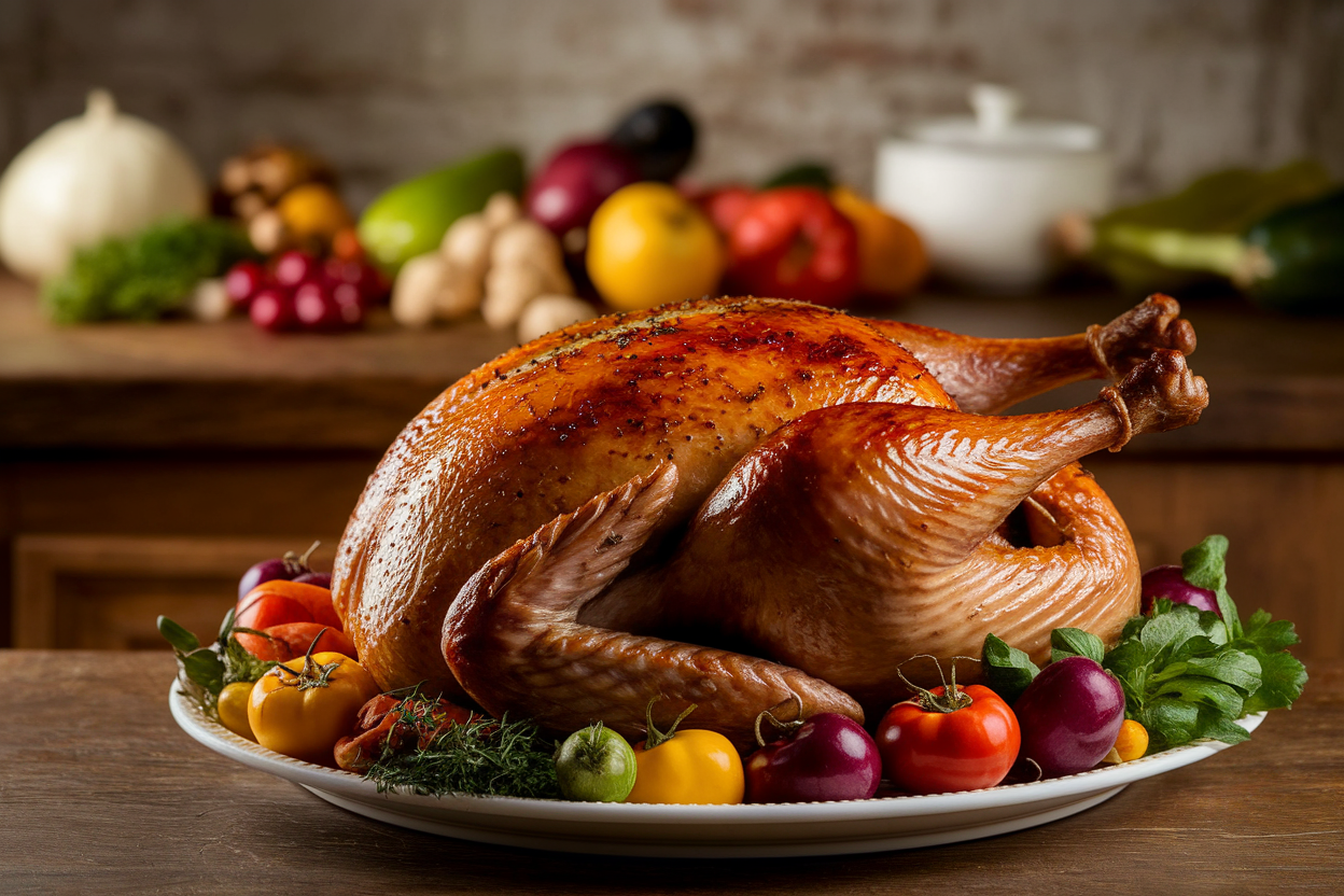dinde-rotie-herbes-legumes-rustique