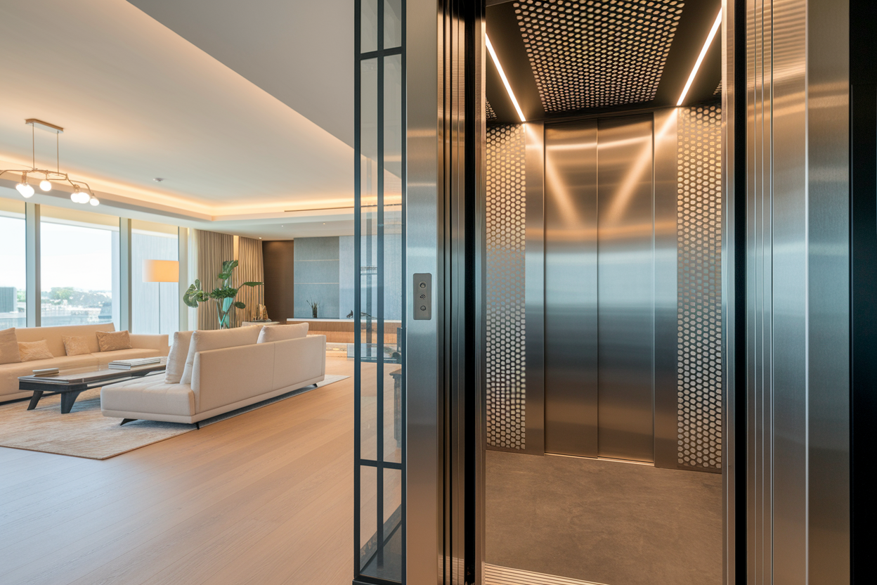 interieur-moderne-ascenseur-salon-flou