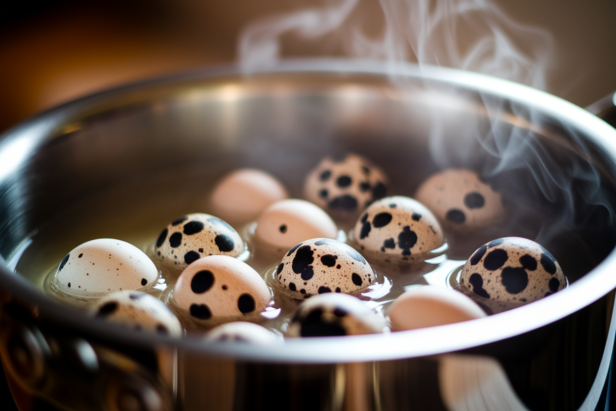oeufs-caille-tachees-inox-vapeur