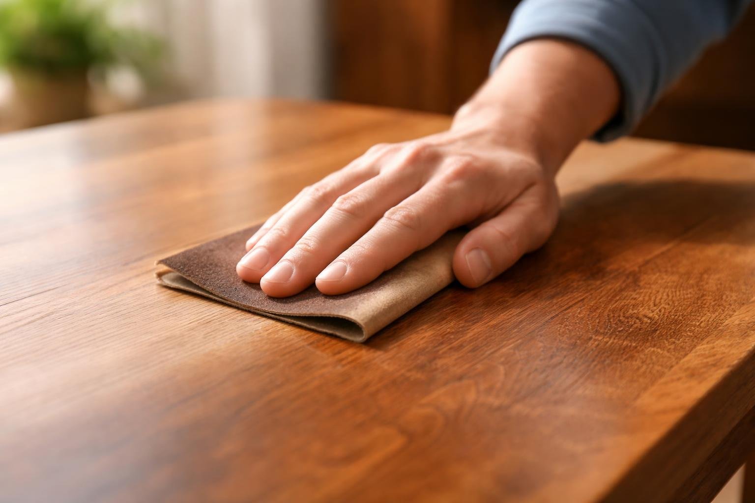 main-poncant-table-bois-vernis